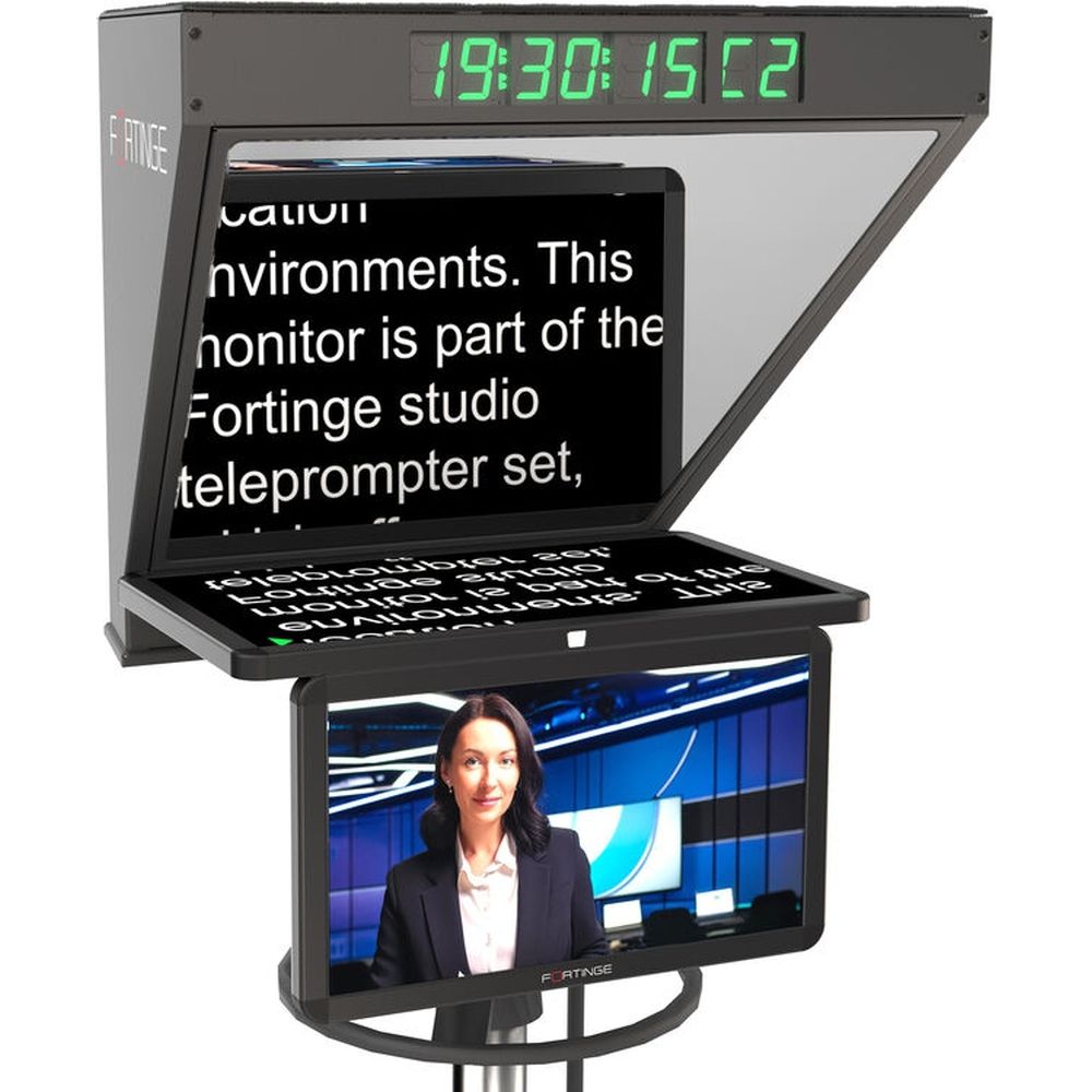 Fortinge ROBO 21-SDI 21-Zoll-Studio-Teleprompter mit SDI-Ein-/Ausgang für PTZ-Kameras