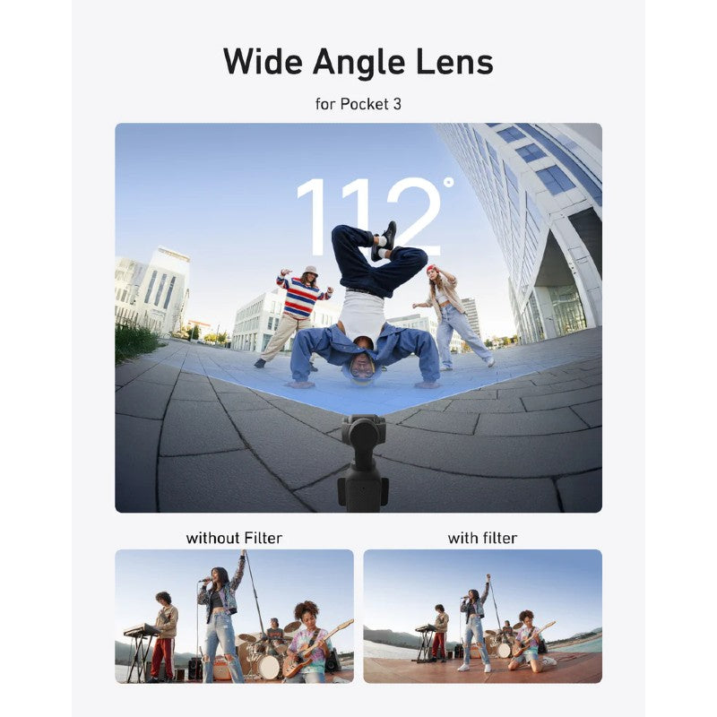 Telesin Weitwinkellinse 0.72x für DJI Osmo Pocket 3