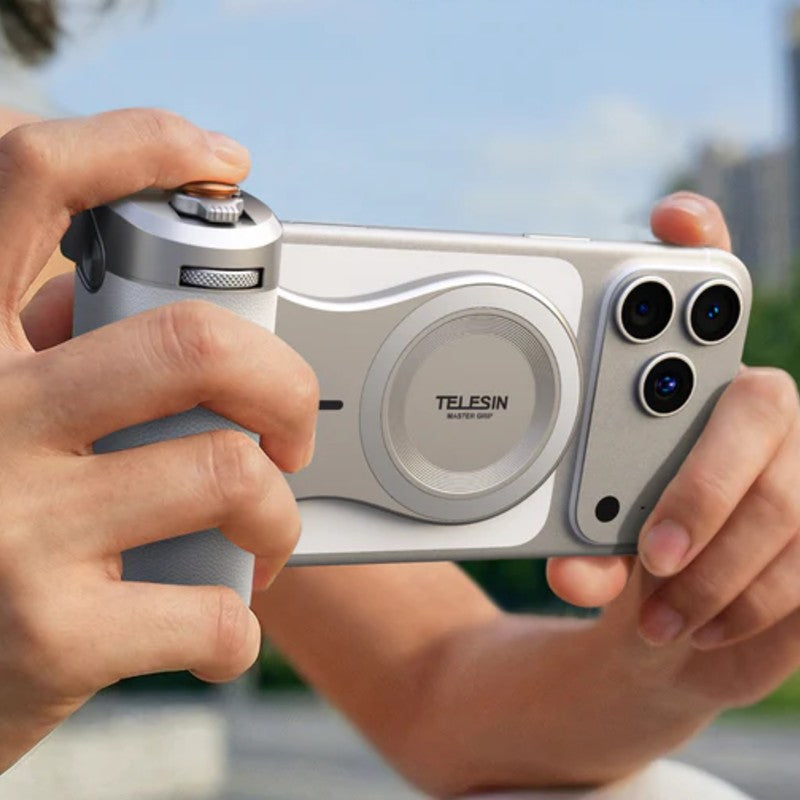 Telesin Master Grip Creator Blitz Set für iPhone - Weiß