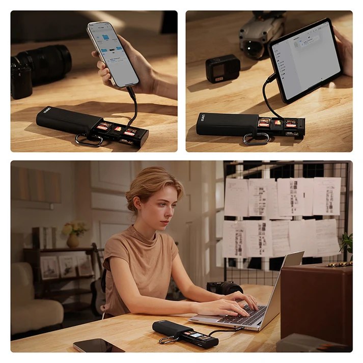 Ulanzi Card reader Case CR2 SD, MicroSD, SIM - Schwarz