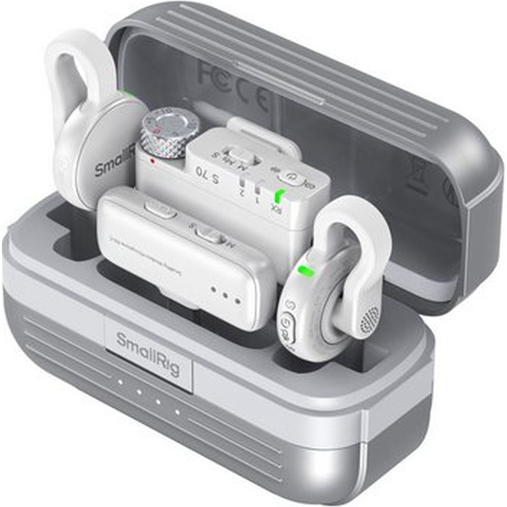 SmallRig 5716 S70 Drahtloses Mikrofon mit Multi-Geräte-Kompatibilität, weiß