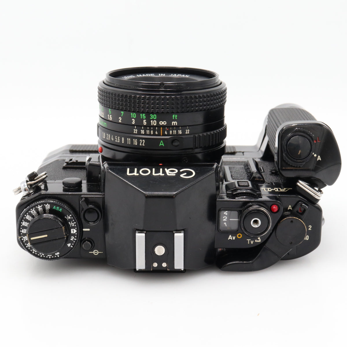 Canon A-1 Gehäuse + motor-drive + FD 50mm F/1.8 gebraucht