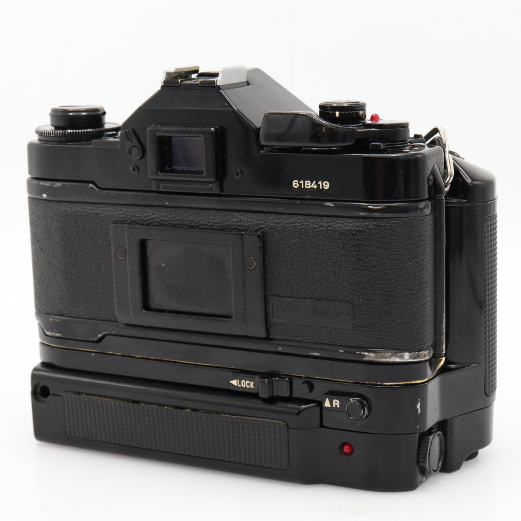 Canon A-1 Gehäuse + motor-drive + FD 50mm F/1.8 gebraucht