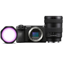 Sony A6700 + 16-55mm f/2.8 + Joby Beamo Reel Color RGB Video-LED-Lampe