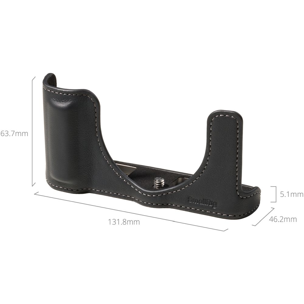 SmallRig 5698 Leder-Halbtasche für Panasonic LUMIX L10, schwarz