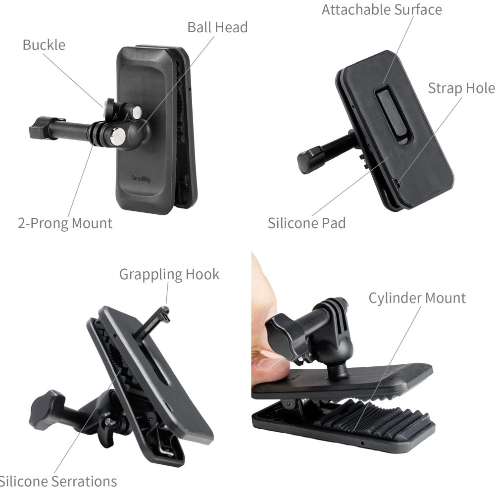 SmallRig 6307 Backpack Strap Clip Mount for DJI Osmo Action 6 / Nano