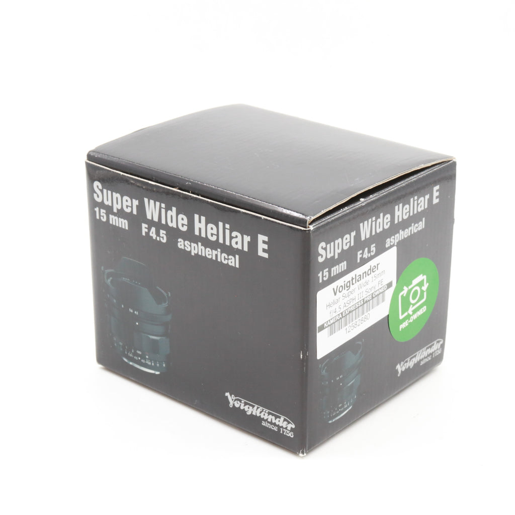 Voigtlander Heliar Super Wide 15mm f/4.5 ASPH III Sony FE gebraucht