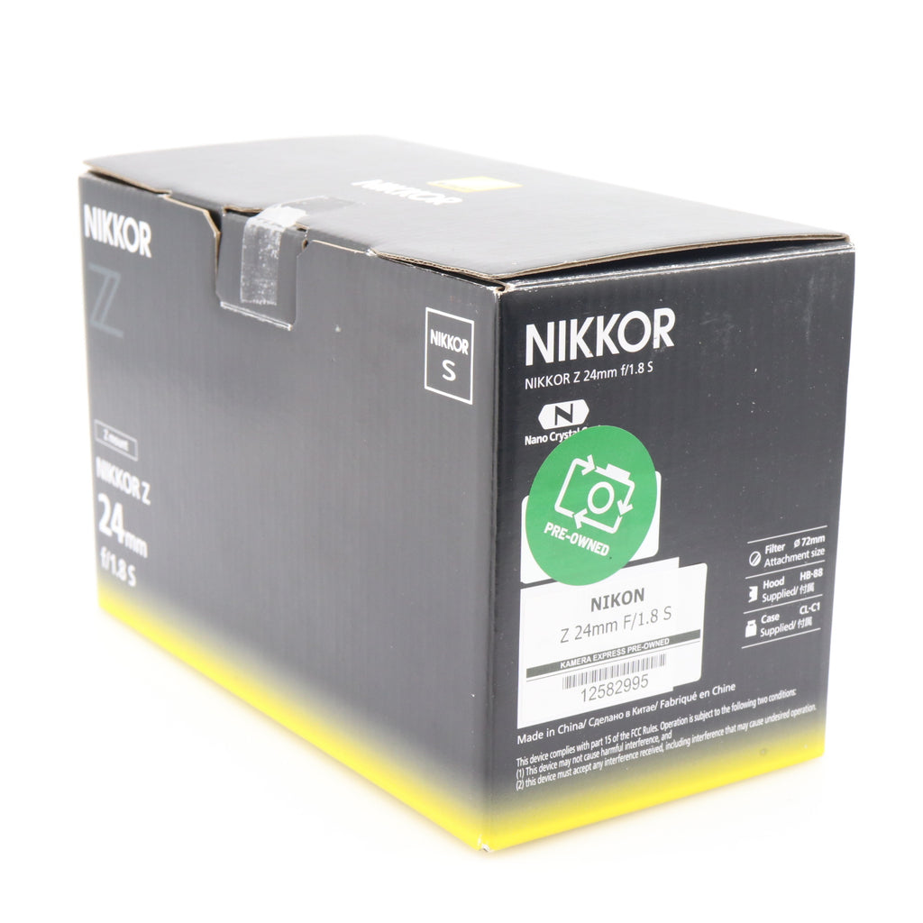 Nikon Z 24mm F/1.8 S used