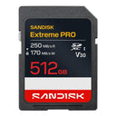 SanDisk SDXC Extreme Pro 512GB UHS-I- V30- U3- 250/170MB/s- 4K UHD
