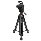 Manfrotto Pro Twin Leg VD System Alu + 502X Fluid Video Head (MVK502XTWINMA)