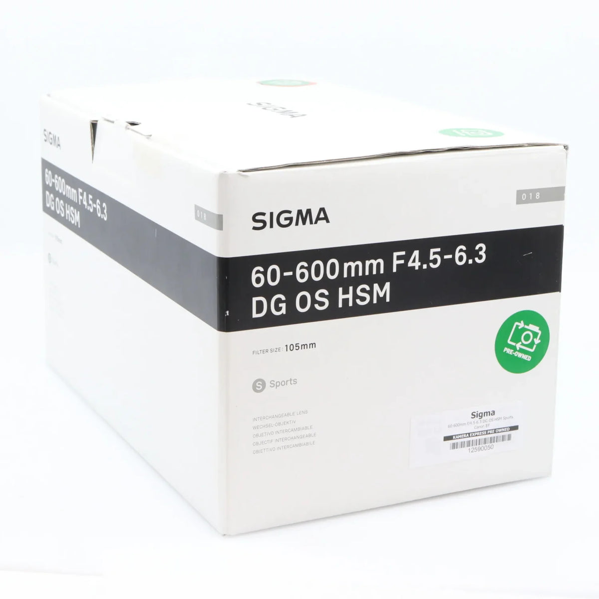Sigma 60-600mm f/4.5-6.3 DG OS HSM Sports Canon EF used