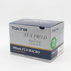Tokina 100mm F/2.8 AT-X macro 1:1 Nikon FX gebraucht