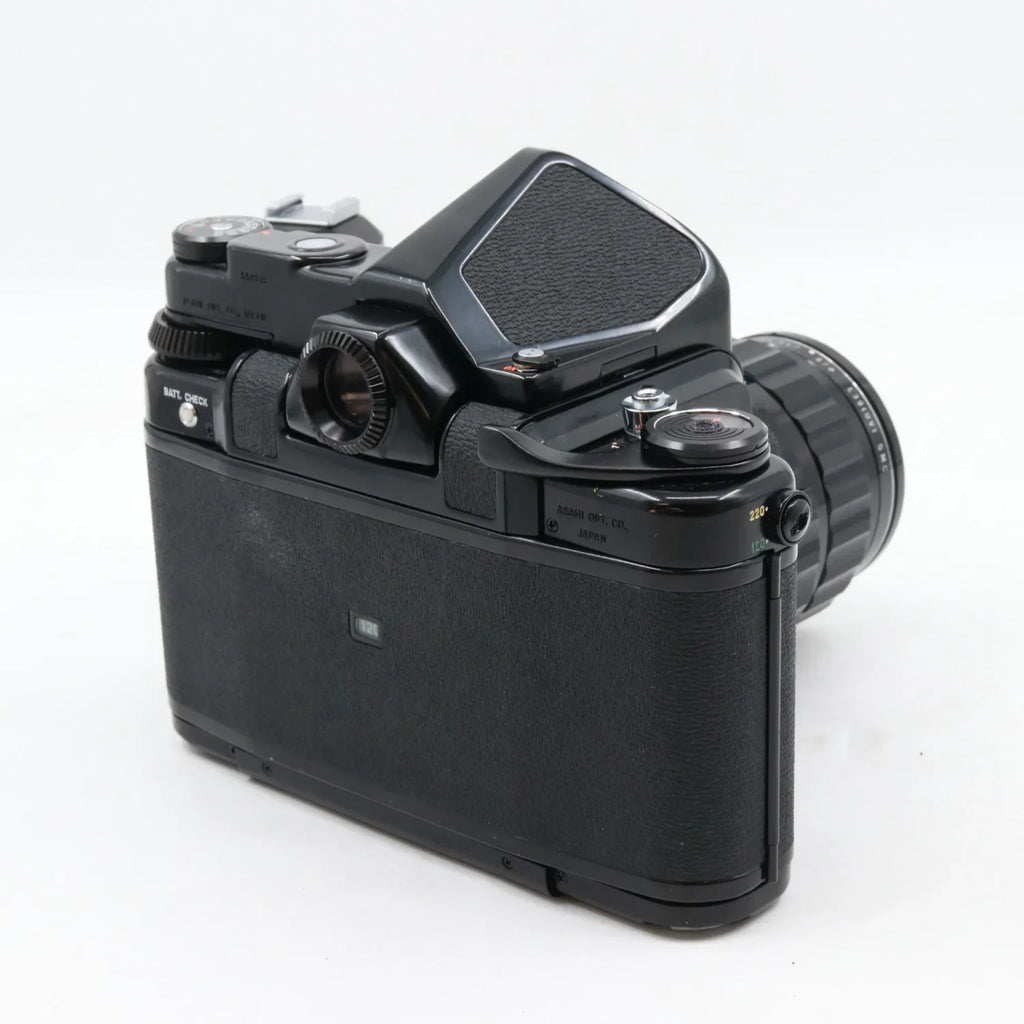 Pentax 6x7 body + SMC Takumar 105mm f/2.4 + handle used