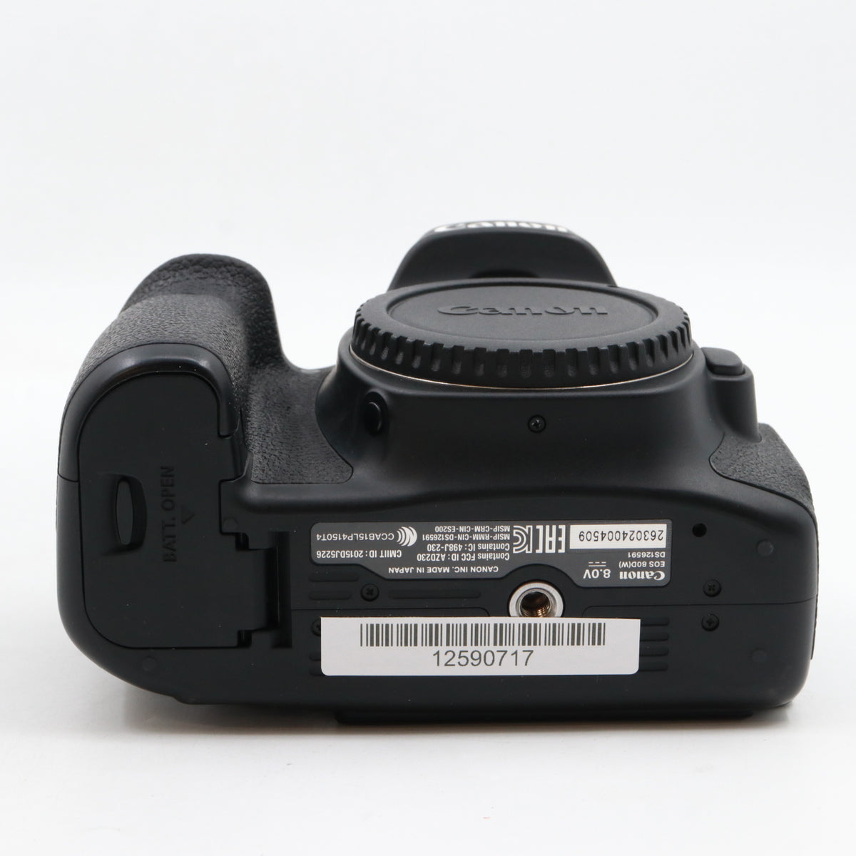 Canon EOS 80D body used