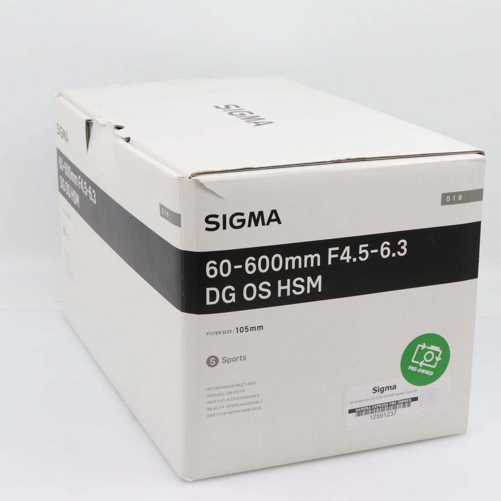 Sigma 60-600mm f/4.5-6.3 DG OS HSM Sports Canon EF used